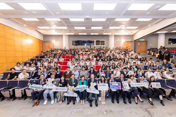 A total of 12 teams advanced to the final of the ‘Hong Kong InnoHealth Cup', each project showcasing the boundless potential of secondary school students. The winning teams will participate in a summer programme at HKUMed and Queen Mary Hospital, gaining hands-on clinical experience under the guidance of medical tutors to further expand their medical horizons.

 